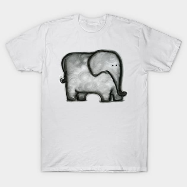 Baby elephant (cut-out) T-Shirt by FJBourne